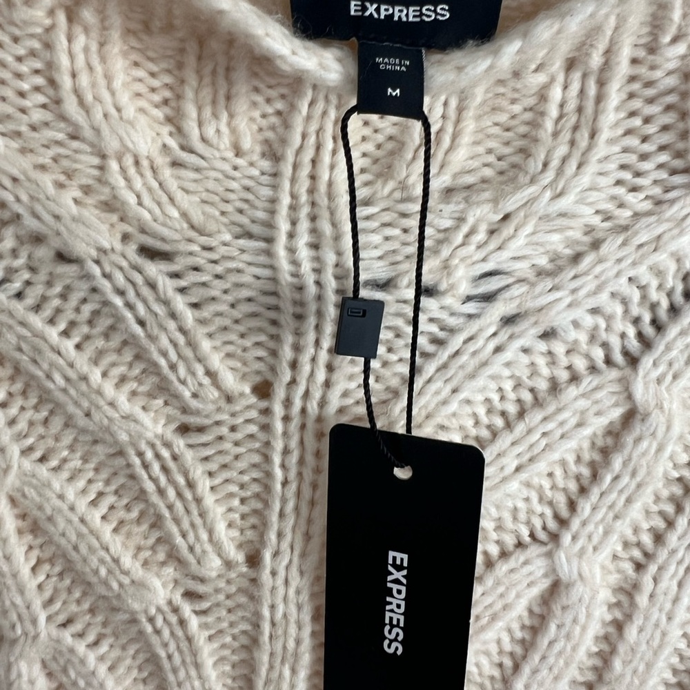 Express Women's Textured Cream Sweater